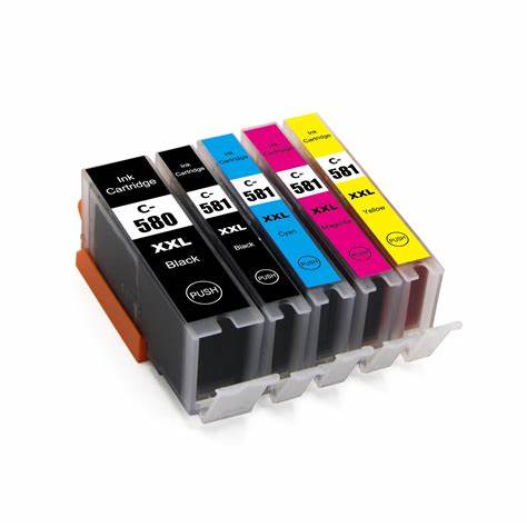 High-Capacity 5-Pack Ink Cartridge Set – Remanufactured (PGI-580XXL & CLI-581XXL Replacements)